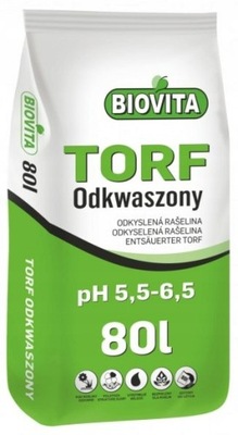 Torf Odkwaszony Podłoże 5,5-6,5 80L Biovita