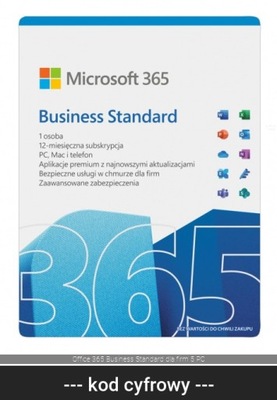 Office 365 Business Standard dla firm 5 PC
