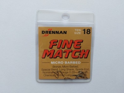 DRENNAN haczyki Fine Match 18 10szt.