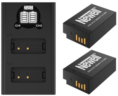 Zestaw ładowarka dwukanałowa Newell DL-USB-C i dwa akumulatory LP-E17