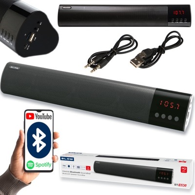 GŁOŚNIK BLUETOOTH FM SOUNDBAR DO KOMPUTERA LAPTOPA FM USB MINI JACK 3,5 mm