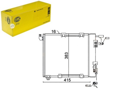 HELLA CONDENSADOR DE ACONDICIONADOR OPEL 1,7CDTI DTI ASTR  