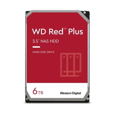 Dysk HDD WD Red Plus WD60EFPX (6 TB ; 3.5"; 2
