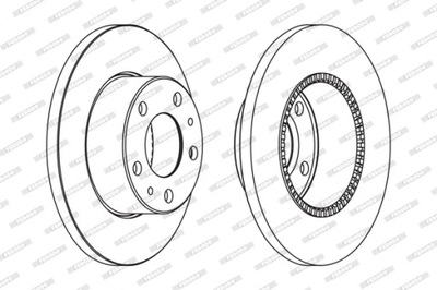 ДИСКИ ТОРМОЗНЫЕ ТОРМОЗНЫЕ ЗАД FERODO FCR196A