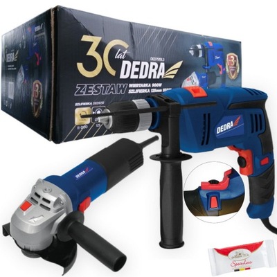 DEDRA ZESTAW WIERTARK 900W SZLIFIER 950W DED7919L3