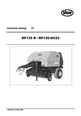 VICON RF 135 R, RF 135 OC-23 - MANUAL PL  