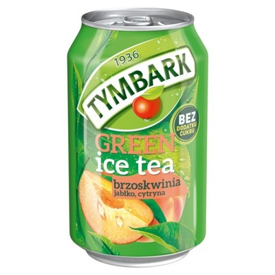 Napój Tymbark Green Ice Tea brzoskwinia 330 ml bez cukru