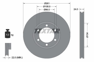 TEXTAR 92234700 DISC BRAKE  