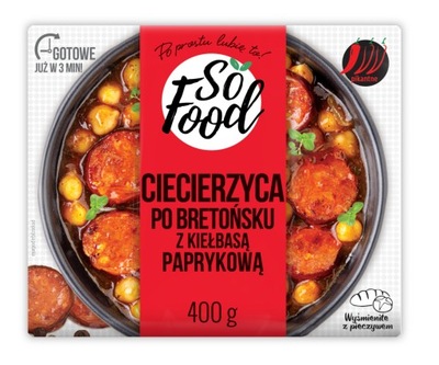 So Food Ciecierzyca po bretońsku z kiełbasą paprykową 400 g