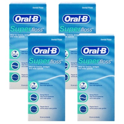 4x ORAL-B SUPER FLOSS NIĆ DENTYSTYCZNA DO APARATÓW