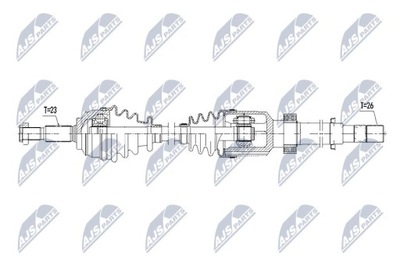 ПІВВІСЬ ПРИВІДНА RENAULT CAPTUR 0.9 TCE90 13- /ПРАВЕ