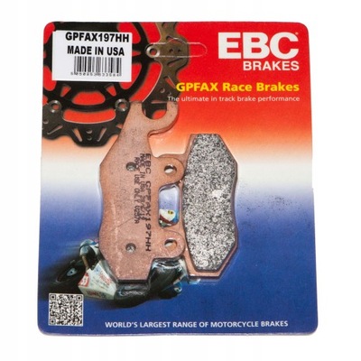 КОЛОДКИ ТОРМОЗНЫЕ EBC GPFAX 197 HH (2 ШТ.)