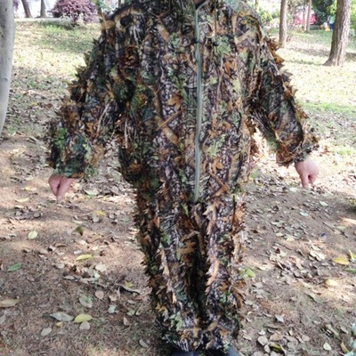 Ghillie Suit Woodland Hooded Jacket Pant Leafy