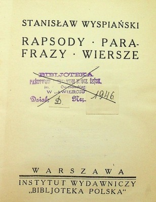 Rapsody Parafrazy Dzieła ok 1932 r.