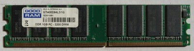 Pamięć 1GB DDR PC3200 400MHz GOODRAM