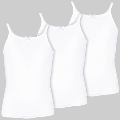 3-pak Podkoszulka koszulka bielizna dziewczęca na ramiączkach 134-140