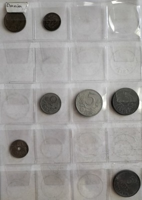 Zestaw monet Dania 7 szt. w tym przedwojenne