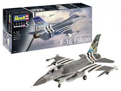 Model do sklejania Revell F-16 Falcon - 50th anniversary