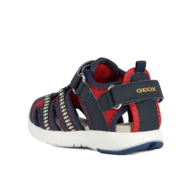 Geox B Multy Boy Sandal, RED/Navy, 27 EU, Red