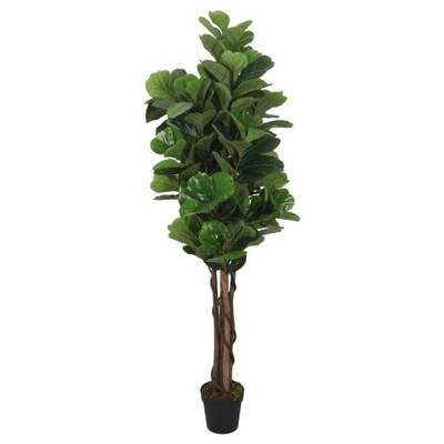 VidaXL Sztuczny figowiec dębolistny, 134 liście, 120 cm, zielony