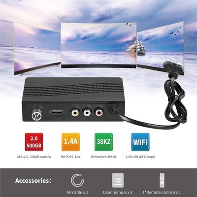 DVB-T2 H.265 cyfrowy TV Box konwerter wideo odbior