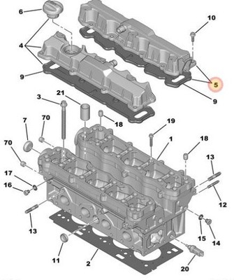 КРЫШКА КЛАПАНОВ 1.6 16V LE OE