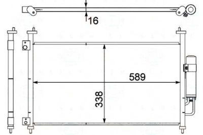 Конденсатор кондиционера honda civic 06- behr hella фото №1