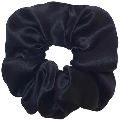 GUMKA SCRUNCHIE 100% JEDWAB MORWOWY SILKO CZARNY