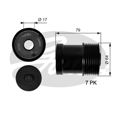 RUEDA POLEA GENERADOR CONVIENE DO: FORD TRANSIT 2.  