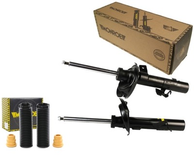 Monroe 2x амортизаторы + защита i отбойники volvo ford mazda 3 5 перед фото №1