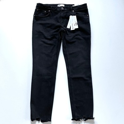 ZARA Jeansy Rurki SKINNY Przetarcia 46