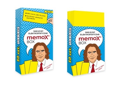 Karteczki samoprzylepne żołte MemoX Box 7,5 x 15 cm 50 karteczek
