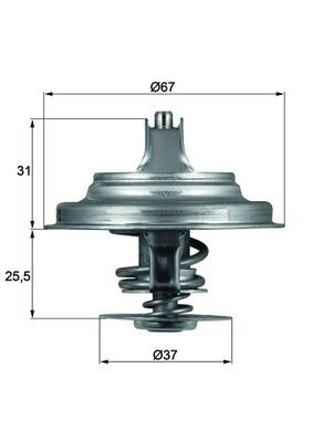 TERMOSTATAS VW 71C CRAFTER TX2571D 