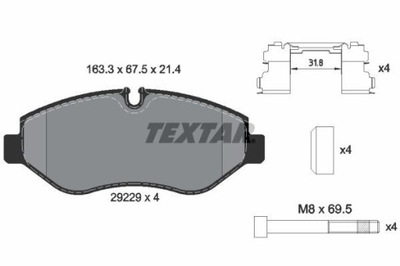 TEXTAR КОЛОДКИ HAM. IVECO P. DAILY 06-/11-/14-