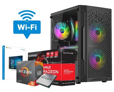 KOMPUTER DO GIER RYZEN 5 3600 8GB RADEON RX6600 8GB SSD 1TB W11