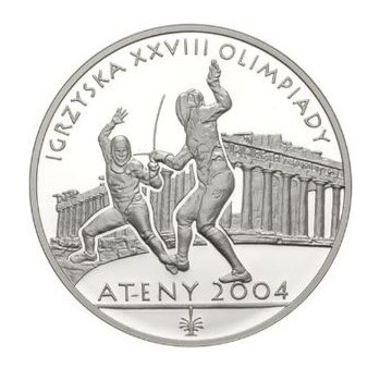 2004 10 zł Ateny 2004 Szermierka
