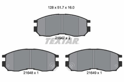 ZAPATAS DE FRENADO MITSUBISHI PARTE DELANTERA GALANT 92-/96-/ECLIPSE -99/SPACE WAGON 21  