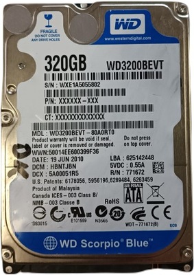 Dysk twardy WD WD3200BEVT 320 GB SATA II