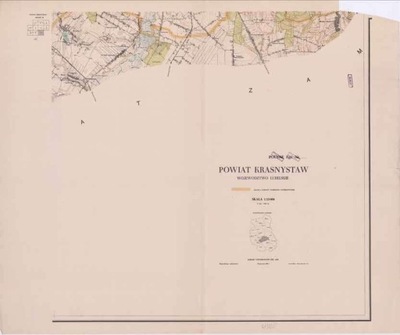 Powiat Krasnystaw mapa 1:25.000 1961 10 arkuszy