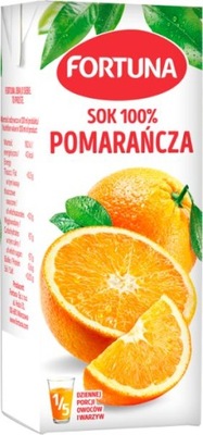 FORTUNA SOK 100% POMARAŃCZA 200 ML