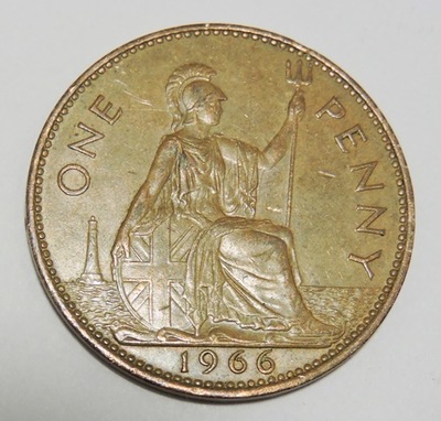 Wielka Brytania one penny 1966