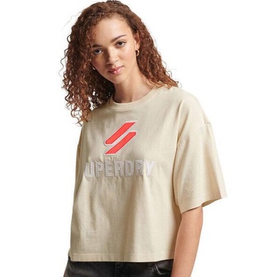 Koszulka SUPERDRY t-shirt damski bawełna r. EU 36
