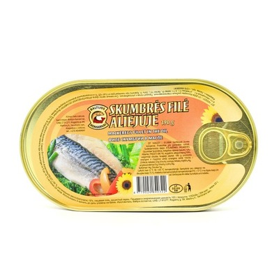 Makrela filet w oleju "Baltojos Konservai" 190g