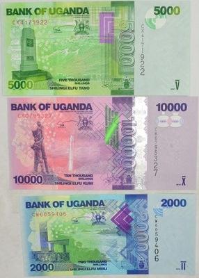 7.xx.Zest.Uganda, Banknoty szt.3, St.1