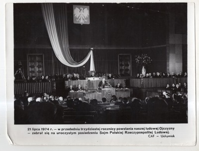 PRL PZPR - Gierek - Sejm - Warszawa 1974