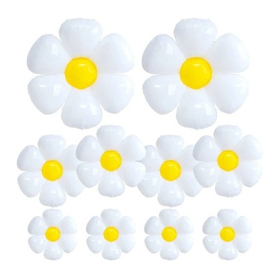 Słonecznikowy Girlanda Stokrotka Balon Białe