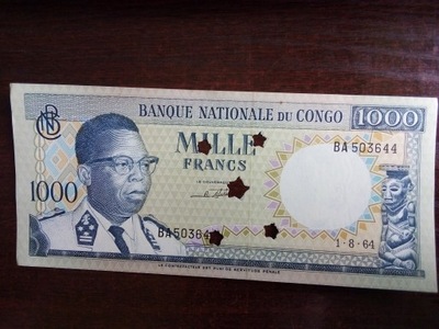 Banknot 1000 franków Congo
