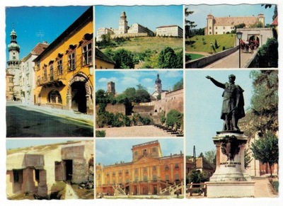 Pocztówka Węgry Gyor kościoły pomnik zabytki