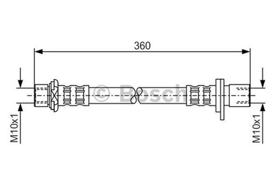 BOSCH 1 987 476 726 ПАТРУБОК ГАЛЬМІВНИЙ ЕЛАСТИЧНИЙ