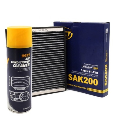 FILTRO DE CABINA DE CARBON SCT SAK200 +DO KLIMA. 520ML  